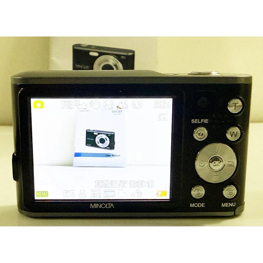 Minolta MND23 Digital Camera Black 4K Ultra HD 48MP Bundle